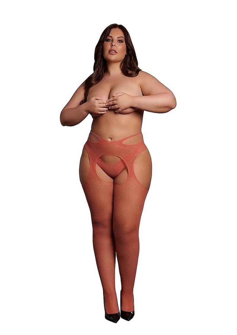 Le Désir Strappy Waist Suspender Pantyhose