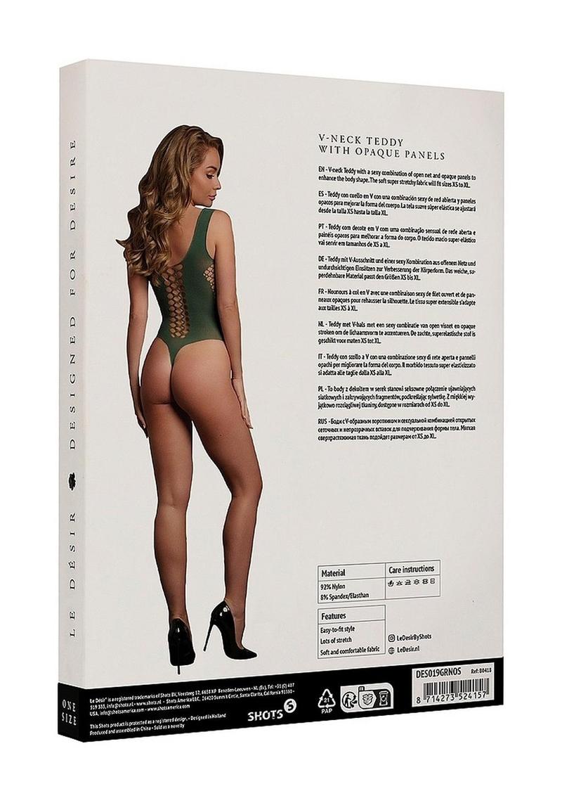 Le Désir V-neck Teddy Opaque Panels