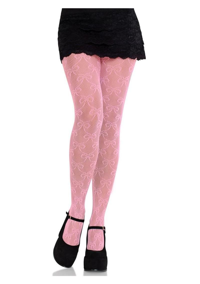 Bow Net Tights Sheer Fishnet Pantyhose