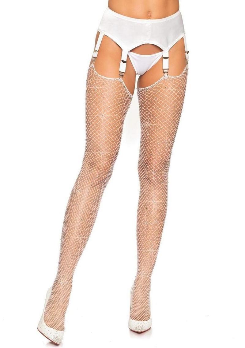 Leg Avenue Rhinestone Fishnet Stockings