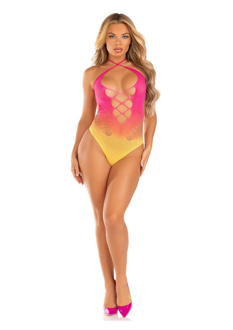 Leg Avenue Seamless Ombre Halter Bodysuit