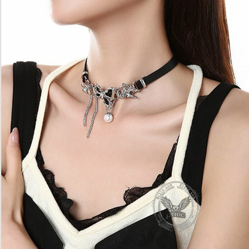 Liquid Butterfly Alloy Gothic Necklace