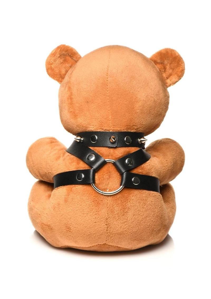 Master Series Pup Bear Hooded BDSM Teddy Leather Harness And Chain