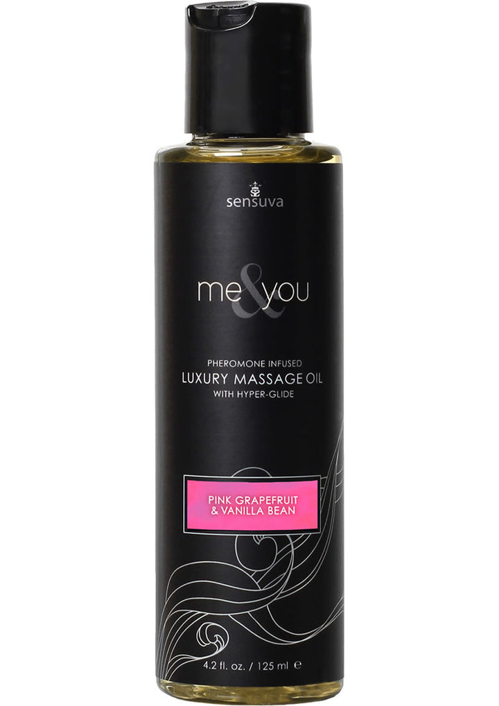 Me and You Pheromone Infused Luxury Massage Oil Pink Grapefruit Vanilla Bean