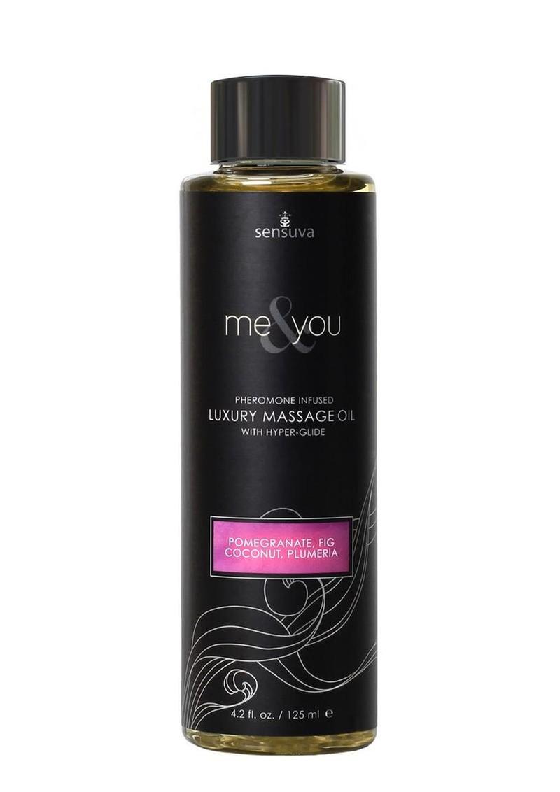 Me and You Pheromone Infused Luxury Massage Oil Pomegranate Fig Coconut Plumeria
