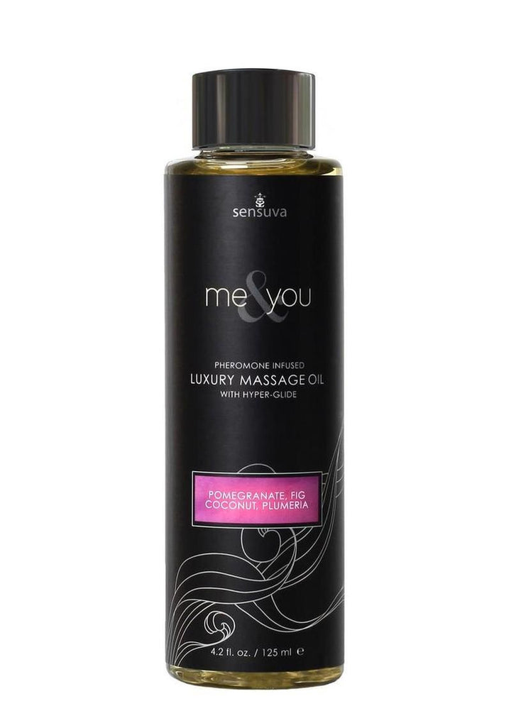 Me and You Pheromone Infused Luxury Massage Oil Pomegranate Fig Coconut Plumeria