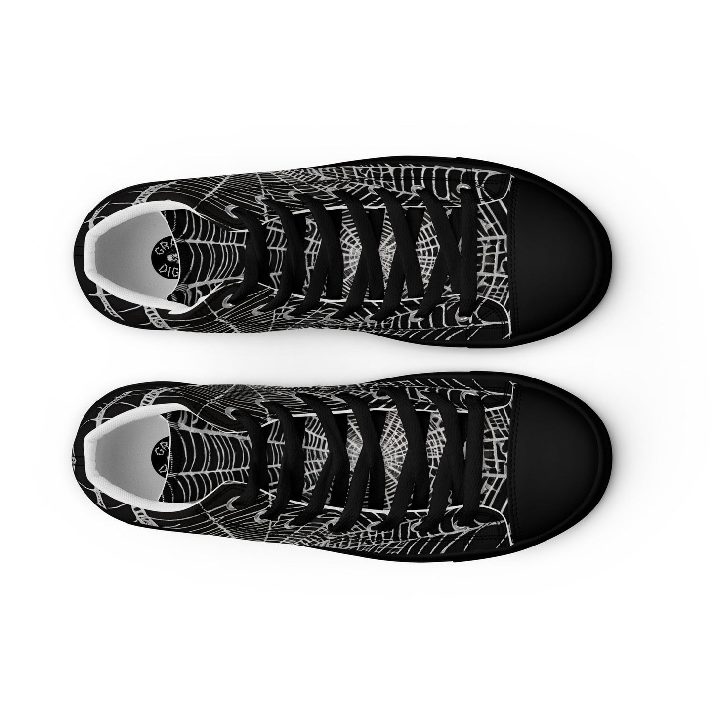 Spider Web Men’s High Top Canvas Shoes