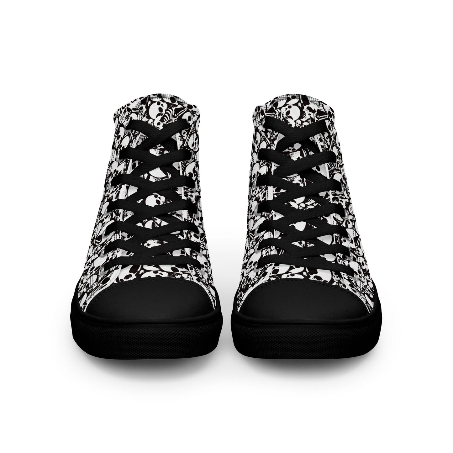 Skull and Bones Ossuary Men’s High Top Canvas Shoes