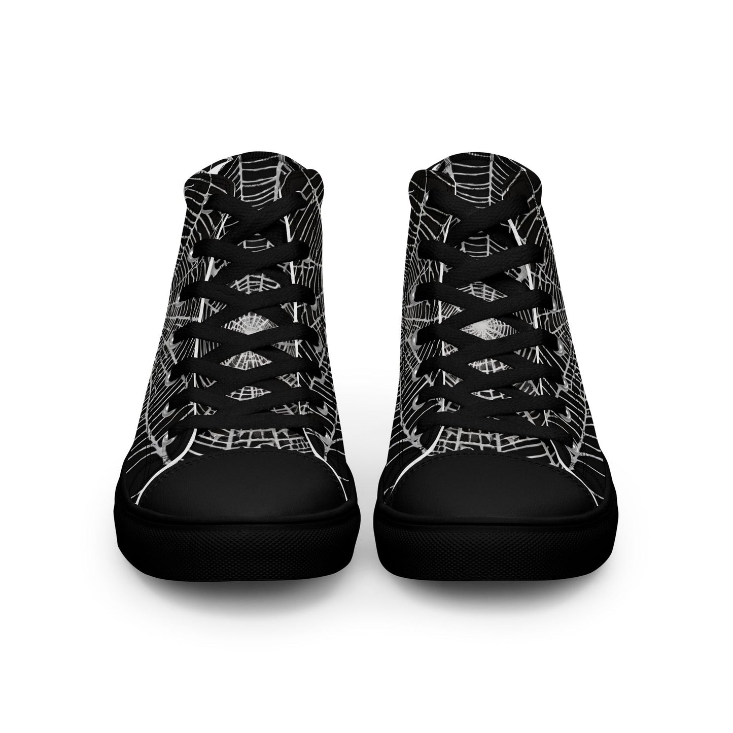 Spider Web Men’s High Top Canvas Shoes