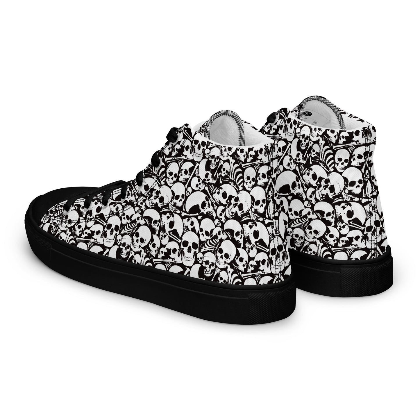 Skull and Bones Ossuary Men’s High Top Canvas Shoes