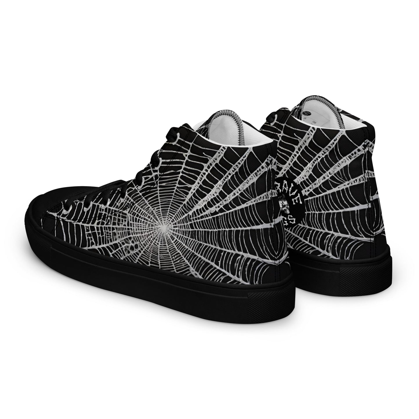 Spider Web Men’s High Top Canvas Shoes