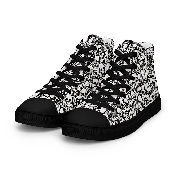Skull and Bones Ossuary Men’s High Top Canvas Shoes