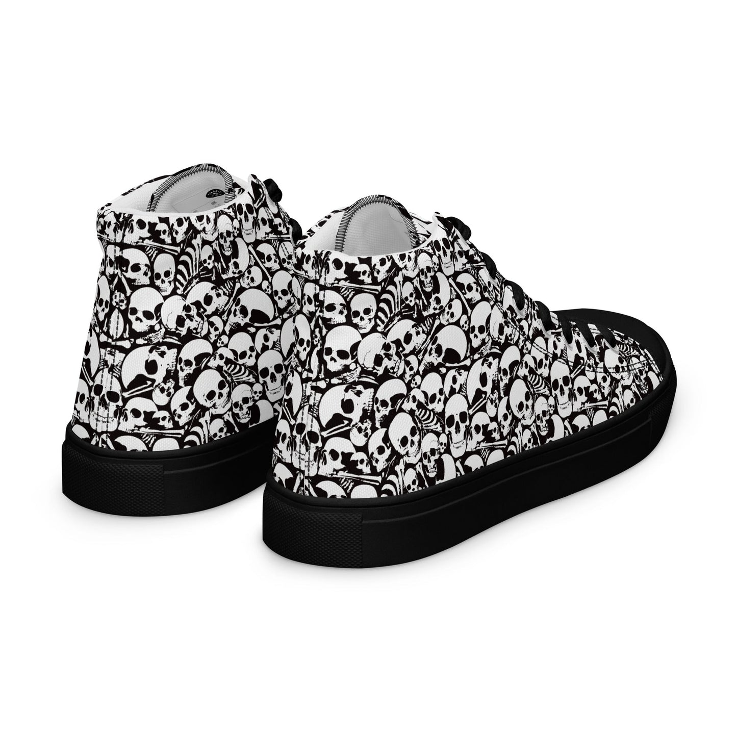 Skull and Bones Ossuary Men’s High Top Canvas Shoes