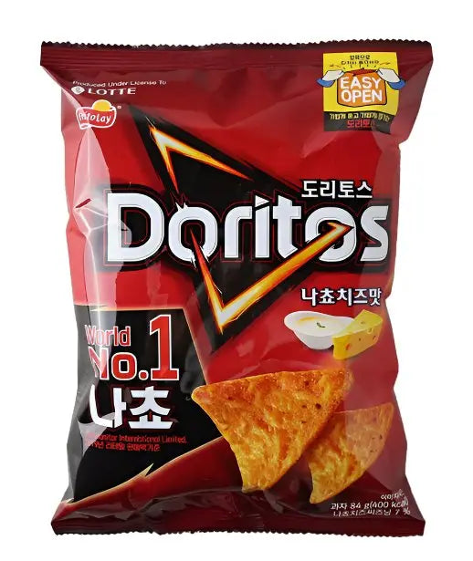 Korean Nacho Cheese Doritos 84g – Bold Crunchy Flavor (Korea)