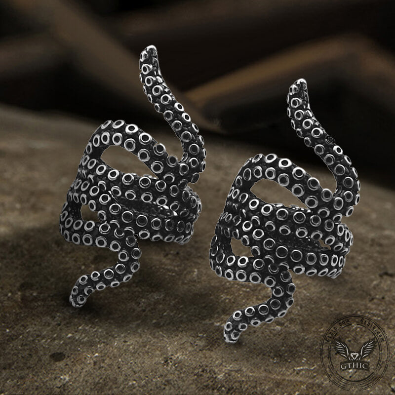 Octopus Arm Stainless Steel Ear Cuffs