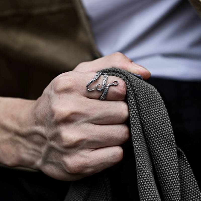 Octopus Arms Stainless Steel Ring