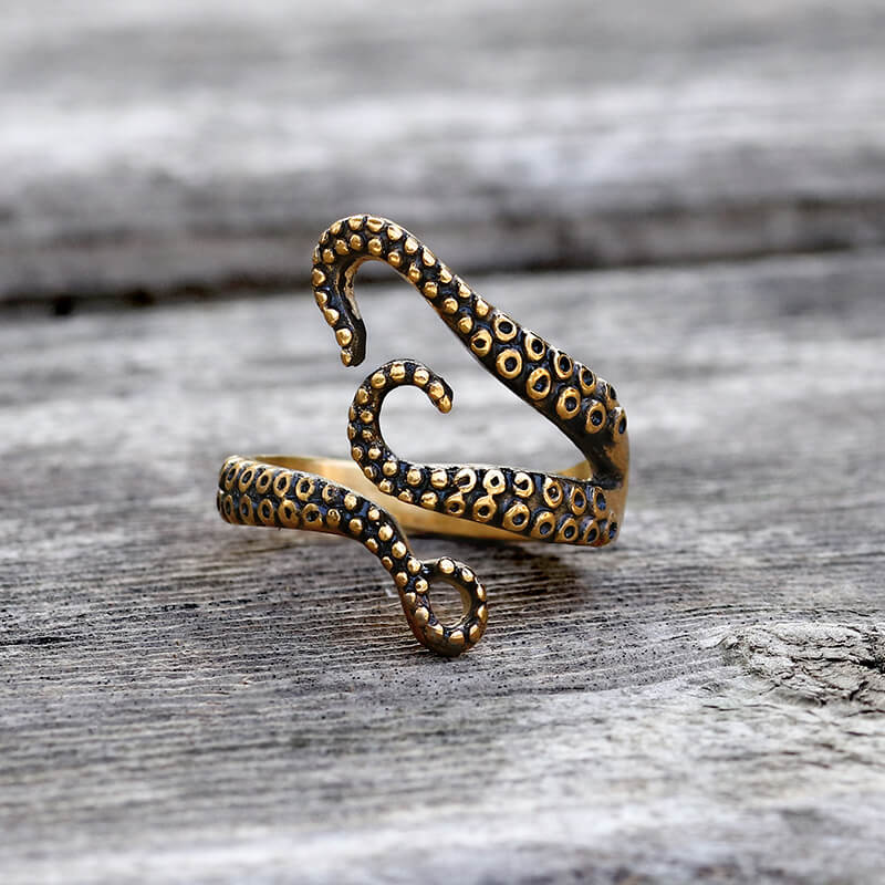 Octopus Arms Stainless Steel Ring