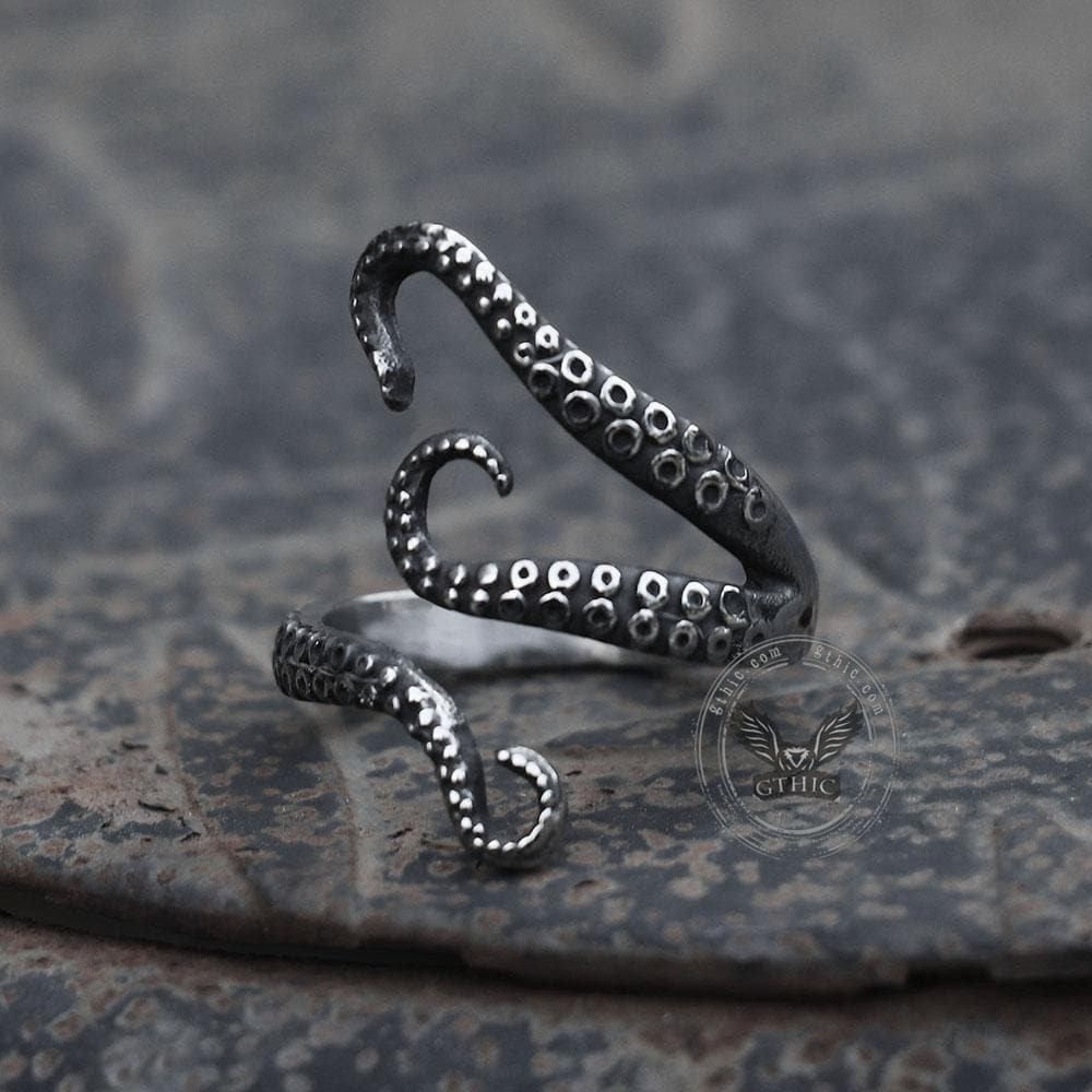 Octopus Arms Stainless Steel Ring