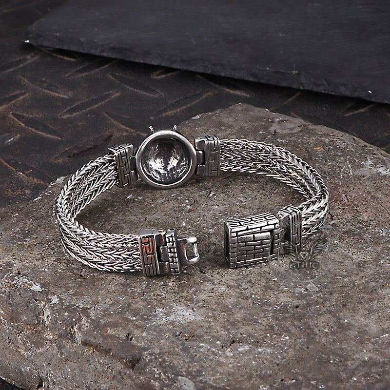 Punk Dragon Head Stitching Stainless Steel Bracelet