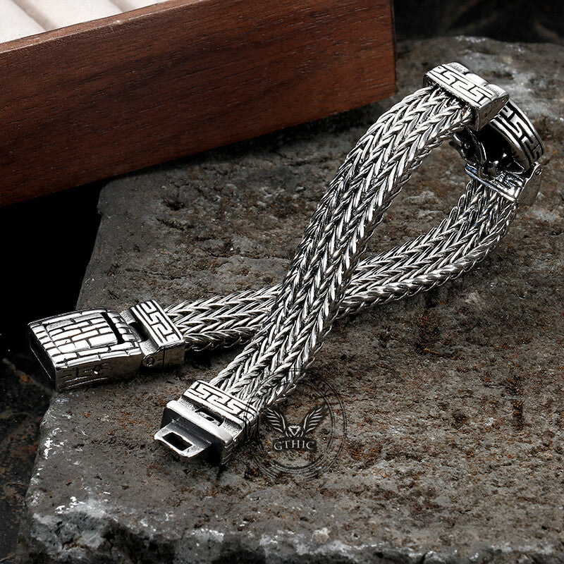 Punk Dragon Head Stitching Stainless Steel Bracelet