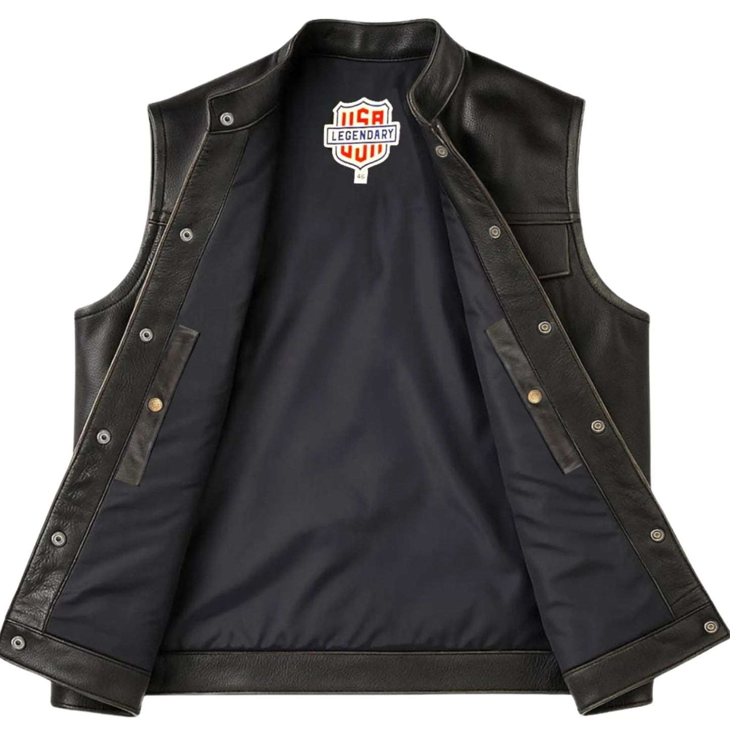 Legendary Reckless Outlaw Men's Aged Leather Motorcycle Vest