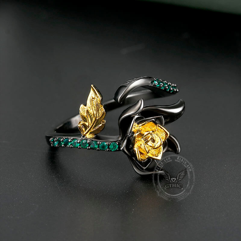 Rose Olivine Brass Women Ring