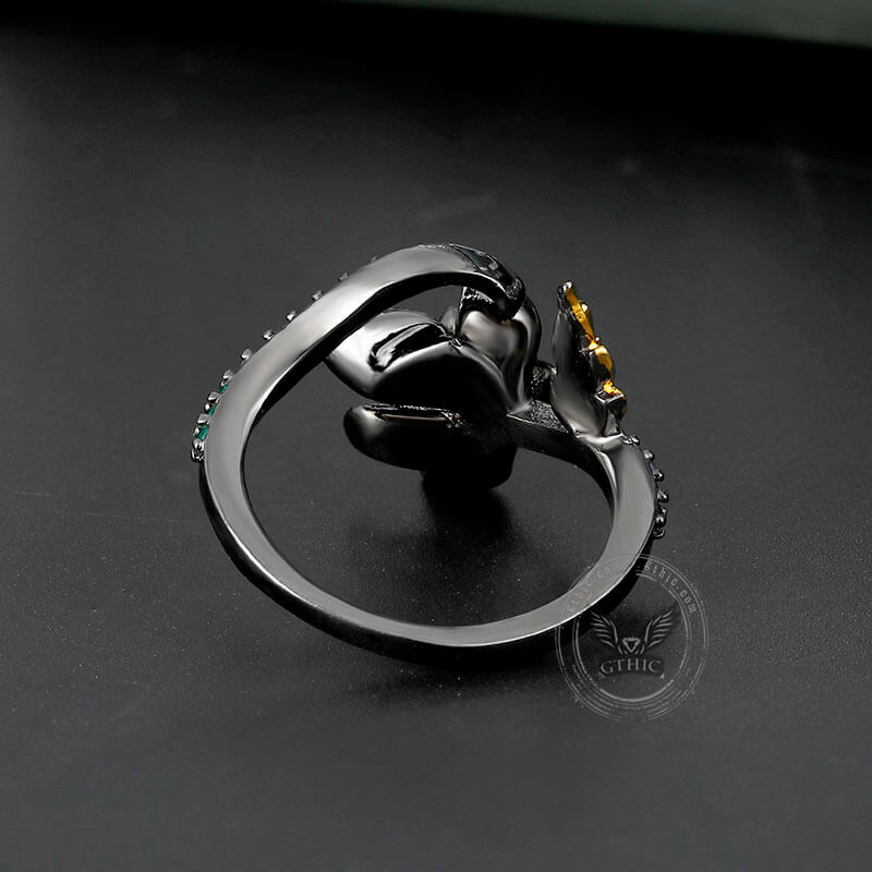 Rose Olivine Brass Women Ring