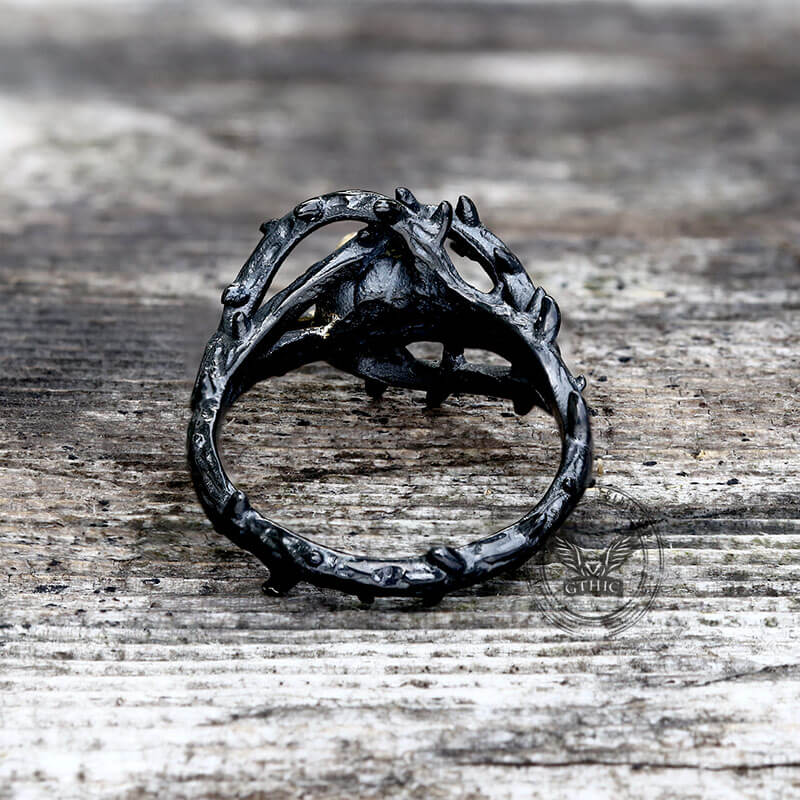 Rose Thorns Stainless Steel Gothic Ring