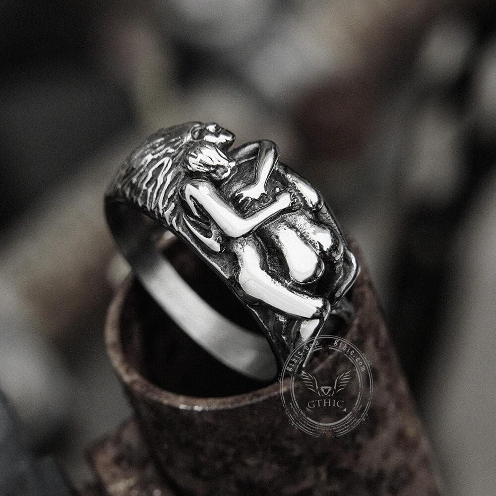 Couple's Hug Stainless Steel Ring