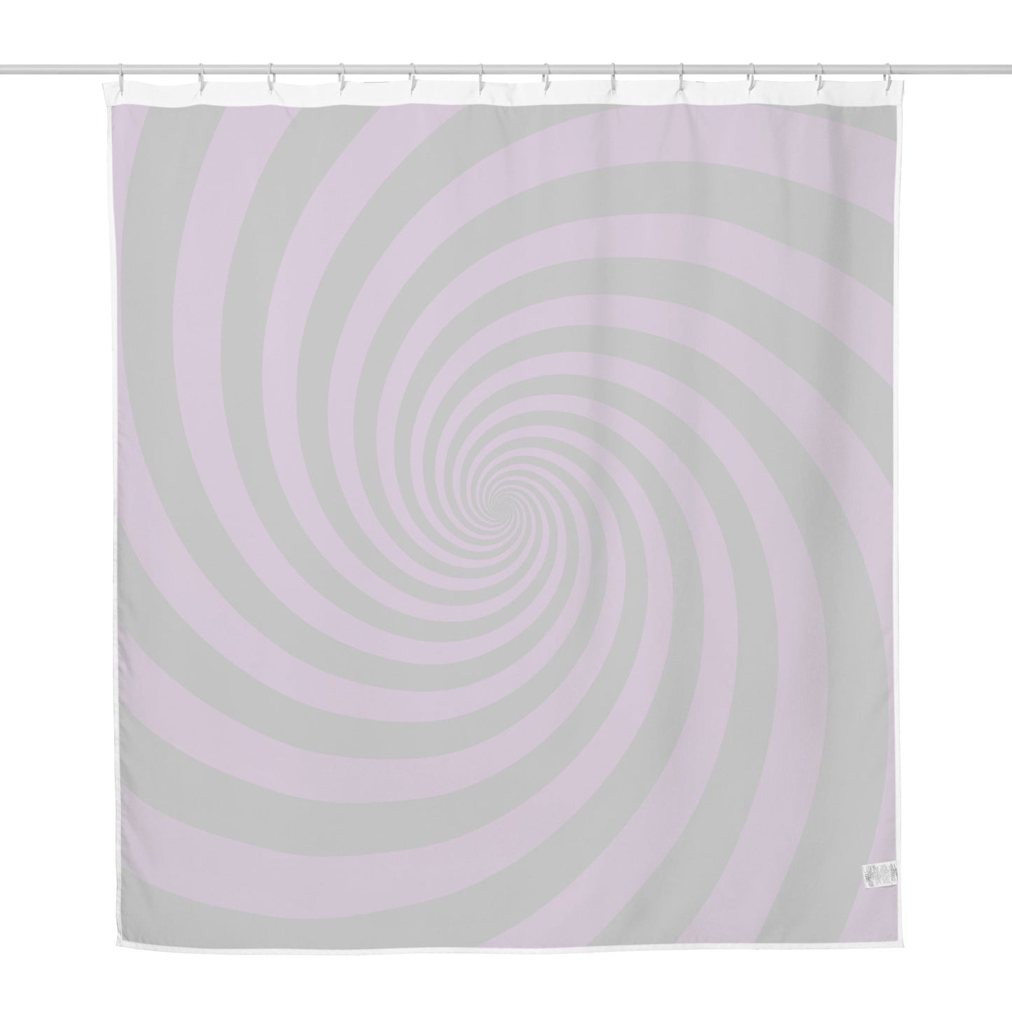 Black and Purple Spiral Shower Curtain