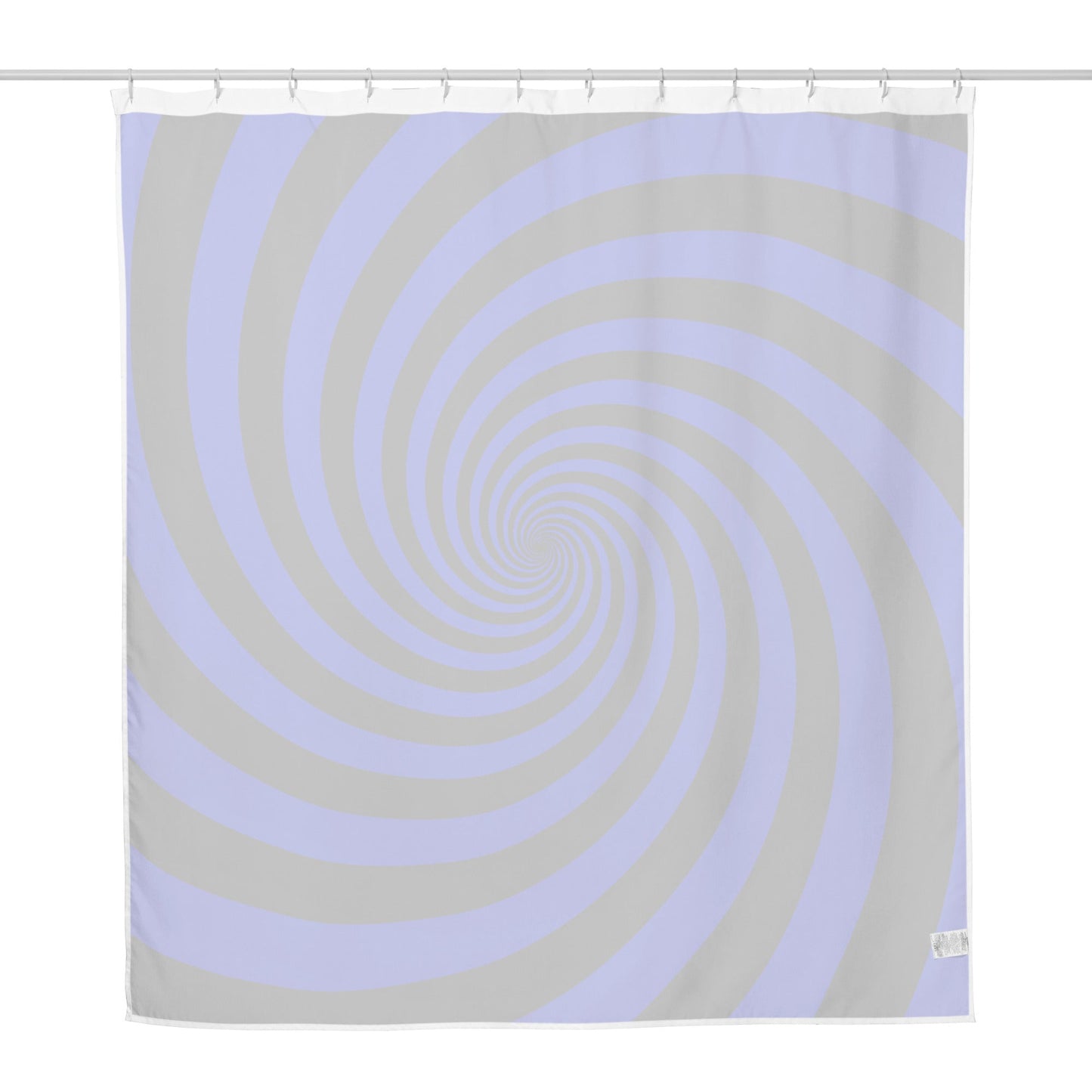 Black and Blue Spiral Shower Curtain