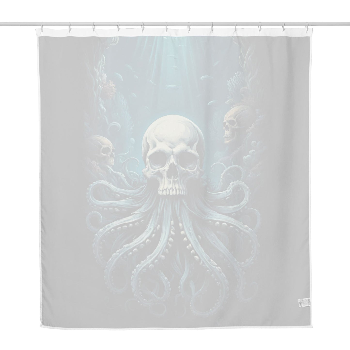 Skull with Octopus Tentacles 1 Shower Curtain