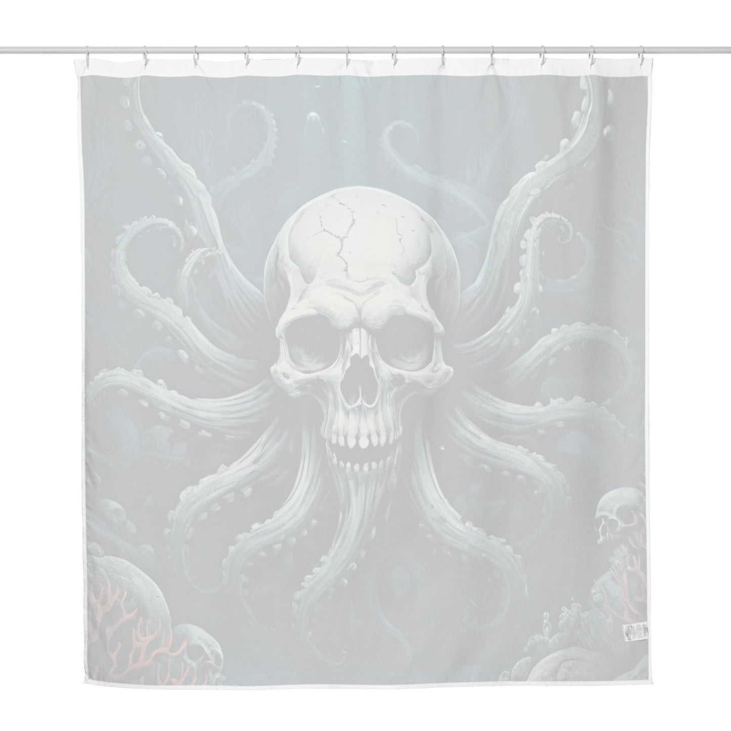 Skull with Octopus Tentacles 2 Shower Curtain
