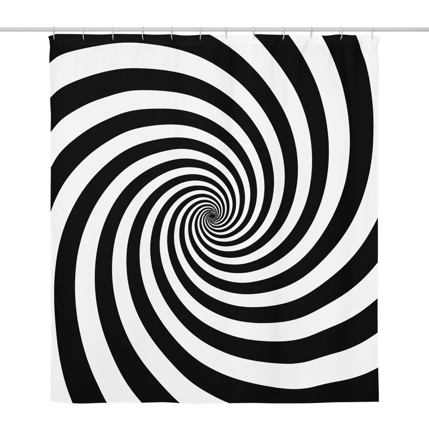 Black and White Spiral Shower Curtain