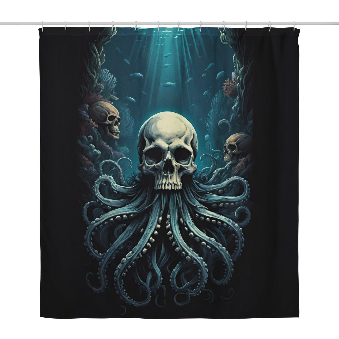 Skull with Octopus Tentacles 1 Shower Curtain
