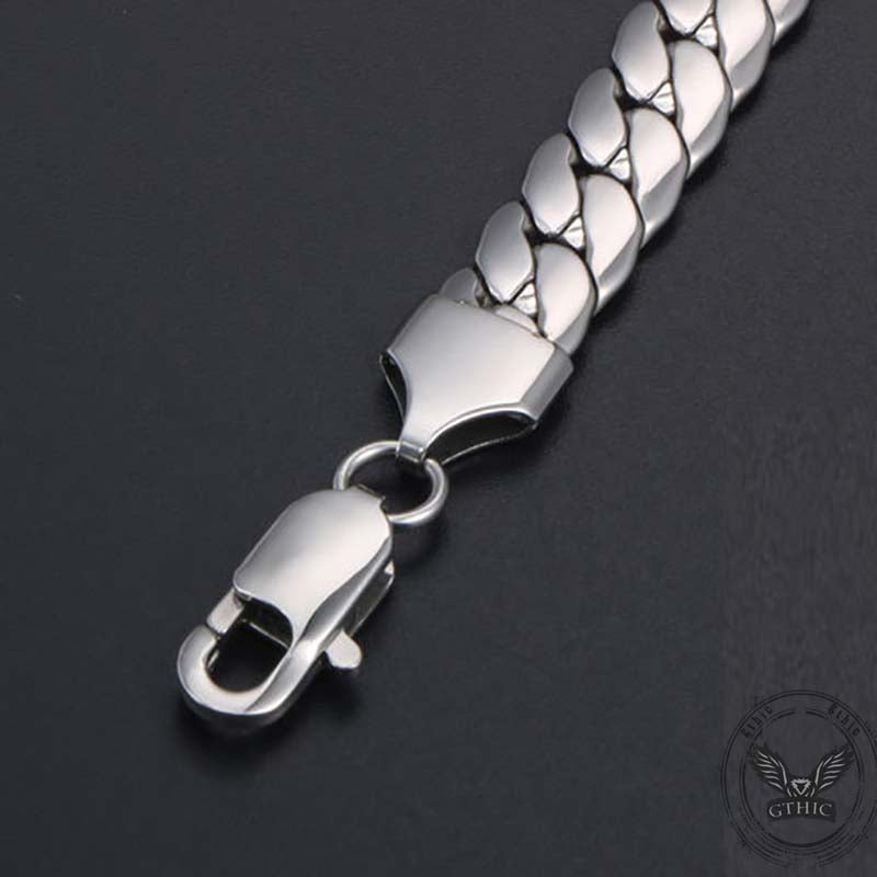 Simple Thin Cuban Chain Stainless Steel Bracelet