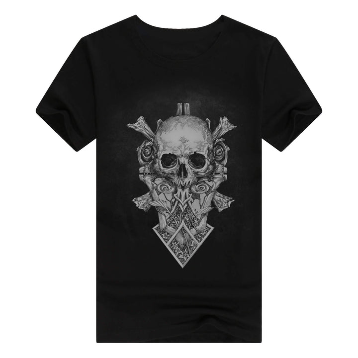 Skull Mark Black Cotton T-shirt