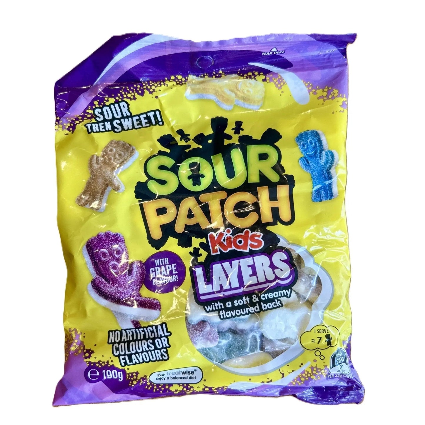 Sour Patch Kids Layers – Dual Flavour Sour Gummies 130g (Australia)