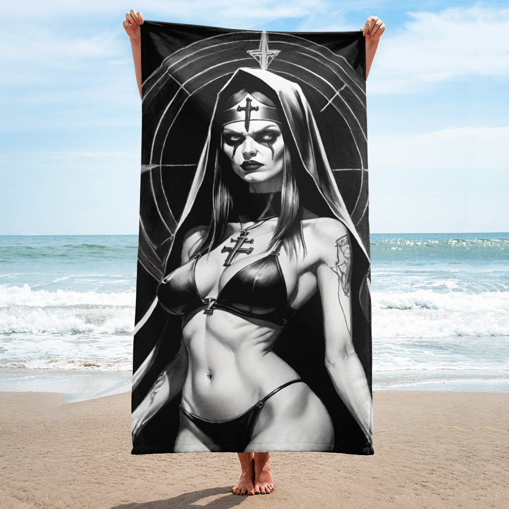 Gothic Sexy Evil Nun 2 Towel