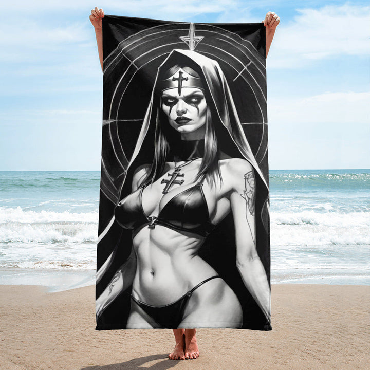 Gothic Sexy Evil Nun 2 Towel