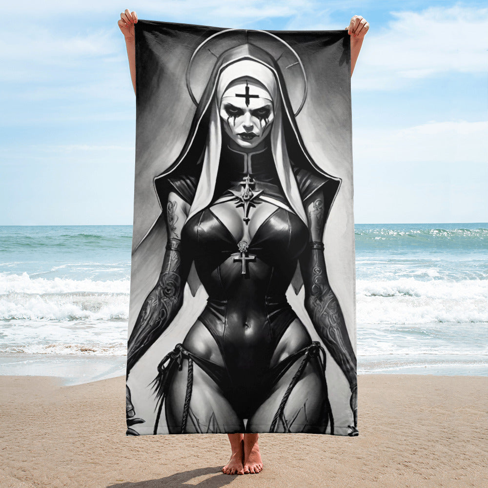Gothic Sexy Evil Nun 3 Towel
