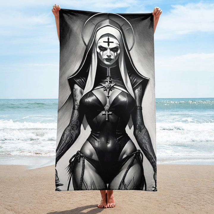 Gothic Sexy Evil Nun 3 Towel