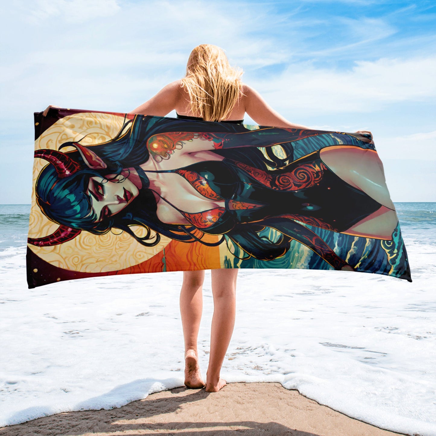 Sexy Swimsuit Succubus 1 Towel