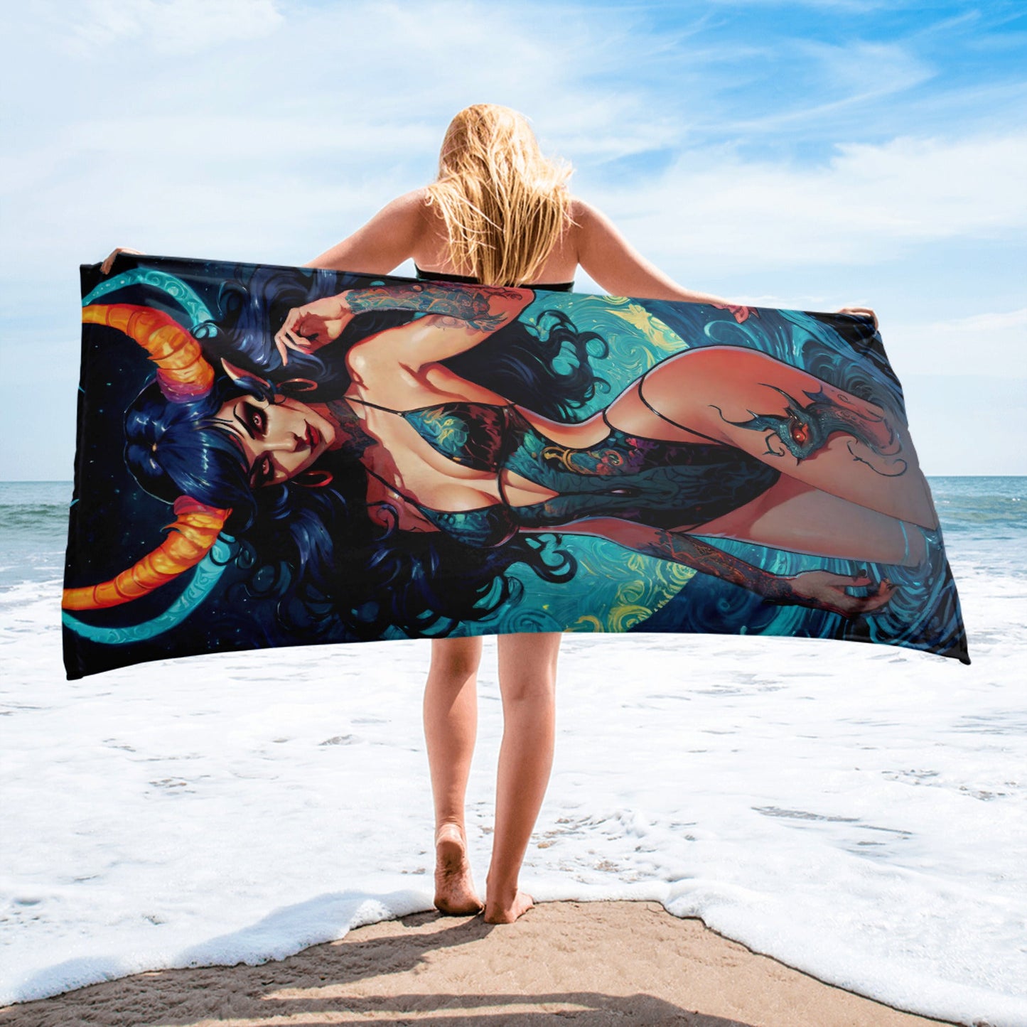 Sexy Swimsuit Succubus 3 Towel