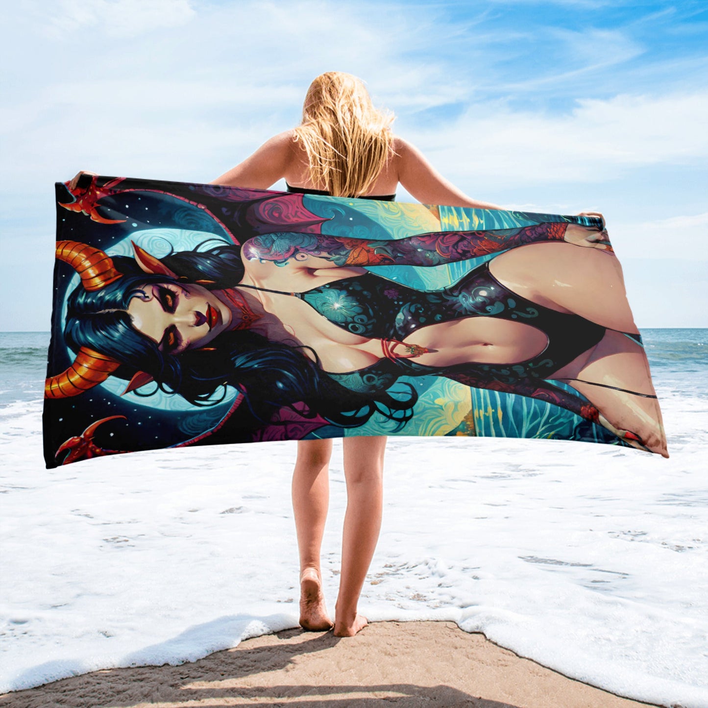 Sexy Swimsuit Succubus 4 Towel
