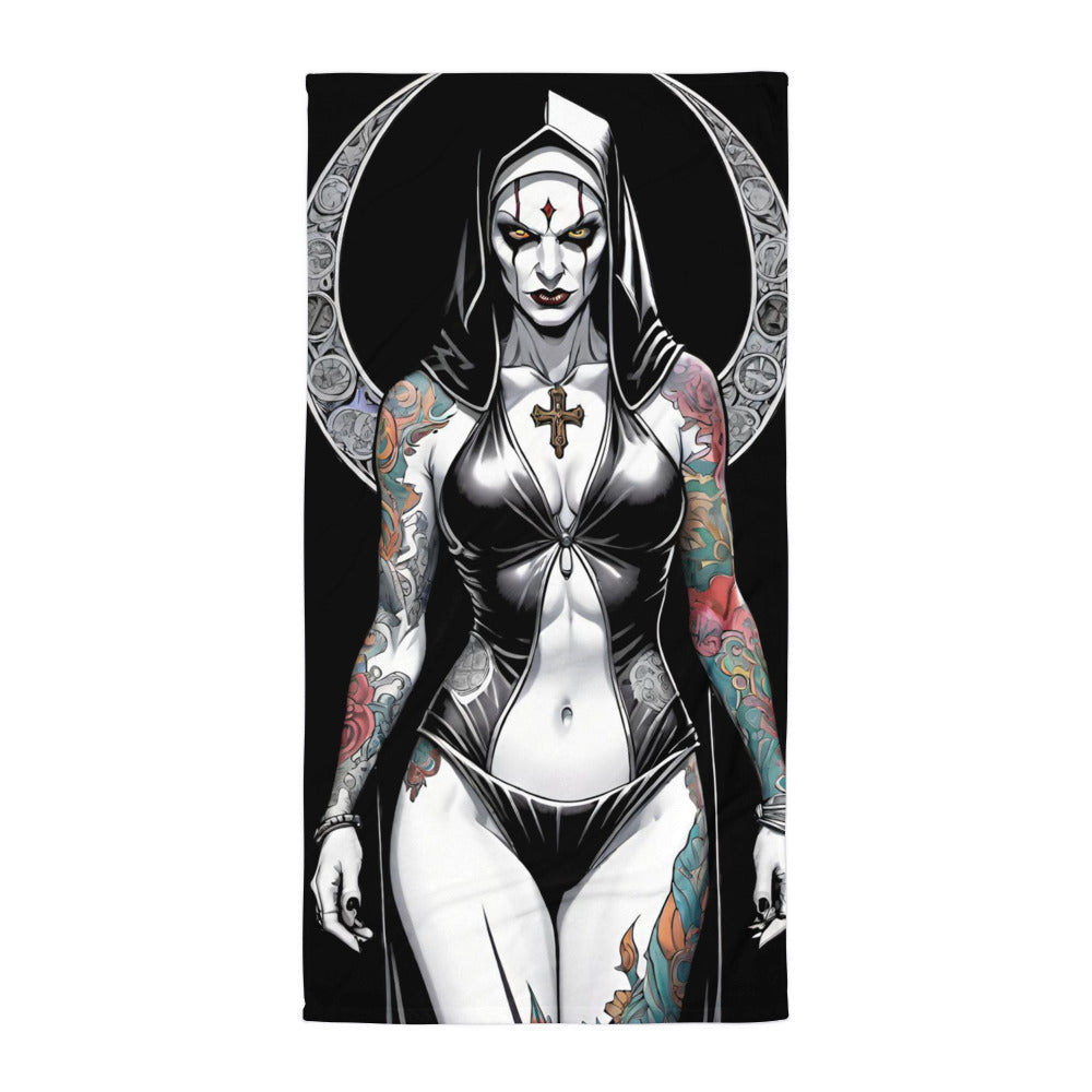 Gothic Sexy Evil Nun 1 Towel
