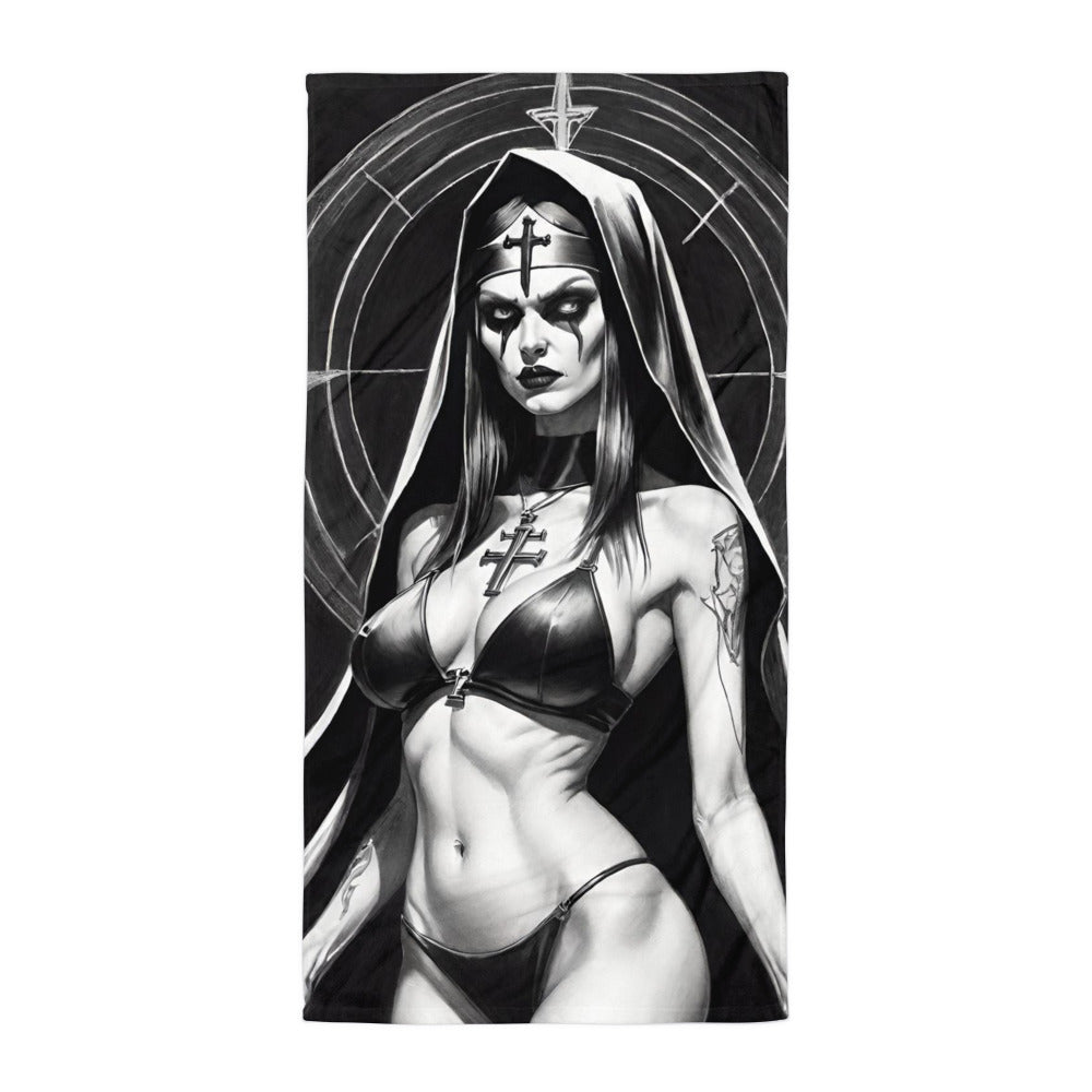 Gothic Sexy Evil Nun 2 Towel