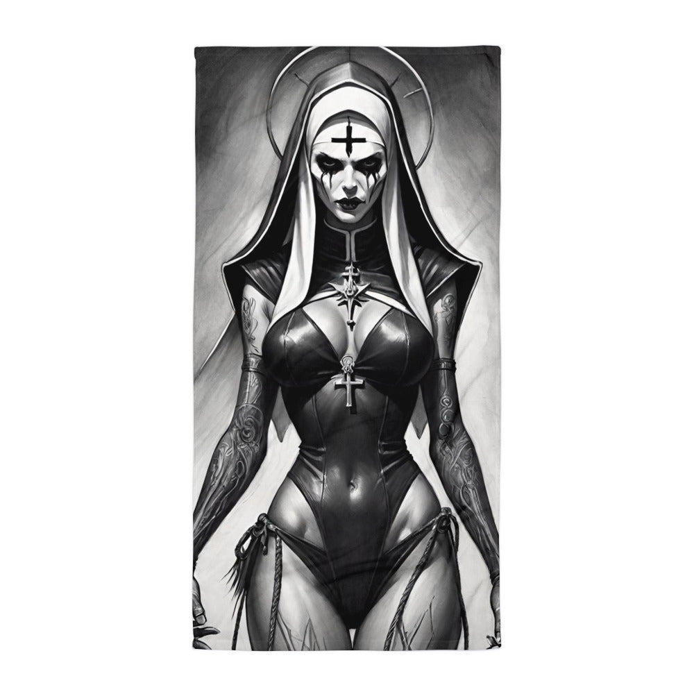 Gothic Sexy Evil Nun 3 Towel