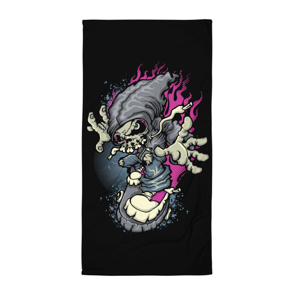 Grave Digs Skeleton Skater Towel