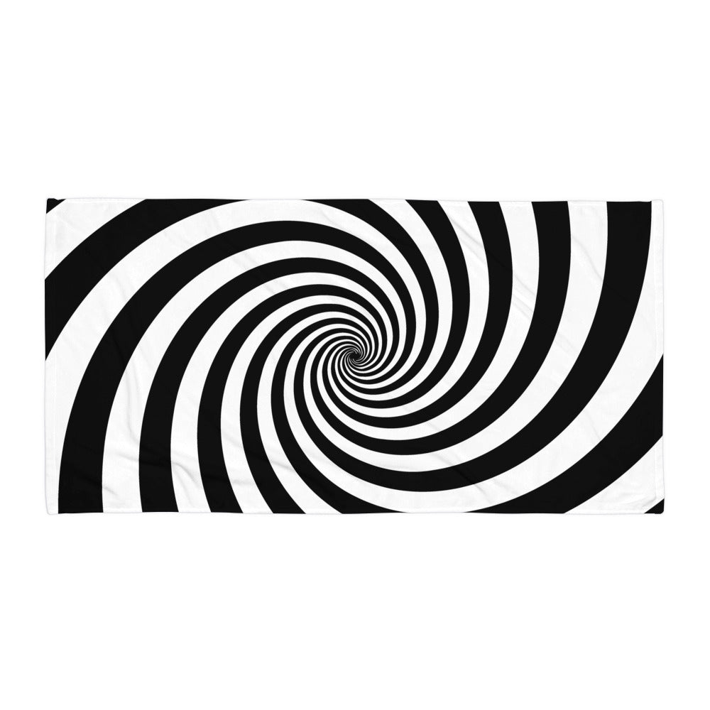 Black and White Spiral Towel